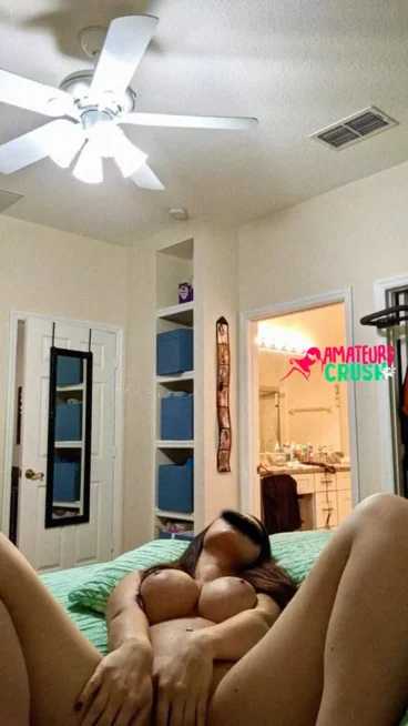 naked big busty ex MILF masturbating exposed